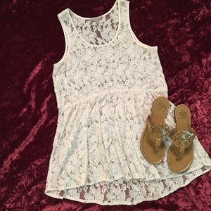 High low lace top.